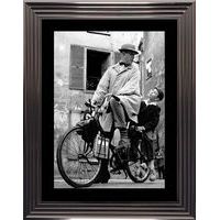 Affiche encadrée Noir et Blanc: Jacques Tati - Mon oncle - 50x70 cm (Cadre Glascow)